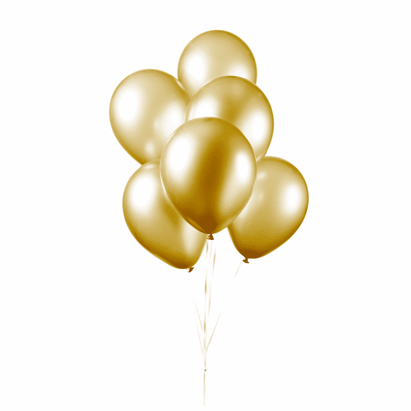 tandarts Rusland Onderdrukken Feest-vieren Metallic gouden ballonnen 30cm 10 stuks