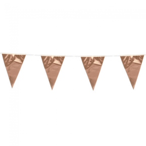 Vlaggenlijn 10 meter Metallic rosé
