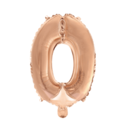 Folieballon 0 jaar Rosé Goud 41cm