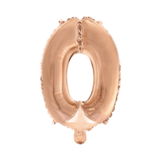 Folieballon 0 jaar Rosé Goud 41cm