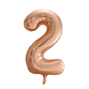 Folieballon 2 jaar Rosé Goud 86cm