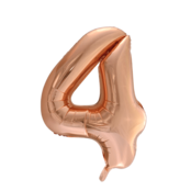 Folieballon 4 jaar Rosé Goud 86cm