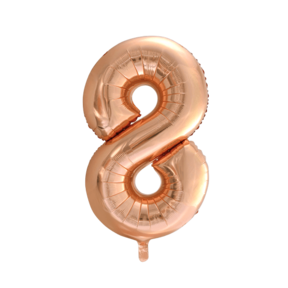 Folieballon 8 jaar Rosé Goud 86cm