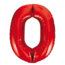 We Fiesta Folieballon cijfer 0 rood 86cm We Fiesta Folieballon cijfer 0 rood 86cm