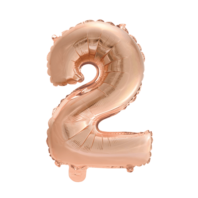 Folieballon 2 jaar Rosé Goud 41cm