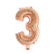 Folieballon 3 jaar Rosé Goud 41cm