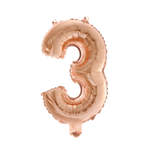 Folieballon 3 jaar Rosé Goud 41cm