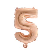 Folieballon 5 jaar Rosé Goud 41cm