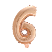 Folieballon 6 jaar Rosé Goud 41cm