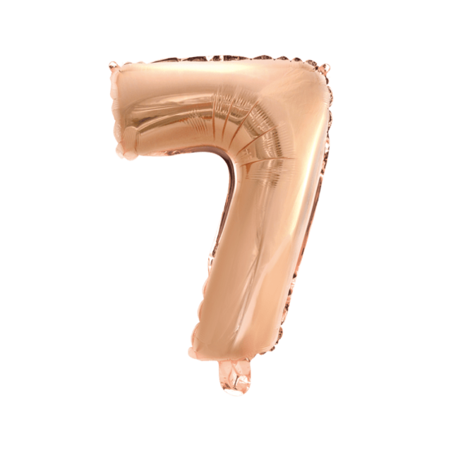 Folieballon 7 jaar Rosé Goud 41cm