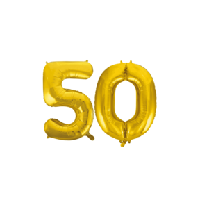 Folieballon 50 jaar Goud 41cm