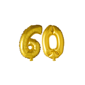 Folieballon 60 jaar Goud 41cm