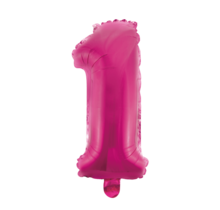 Folieballon 1 jaar roze 86cm