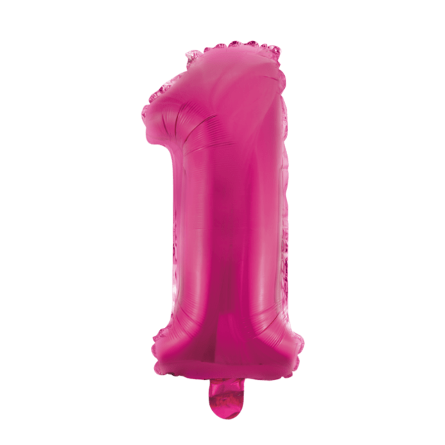 Folieballon 1 jaar roze 86cm