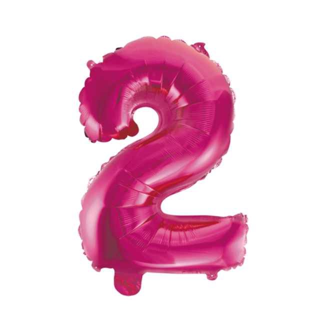 Folieballon 2 jaar roze 86cm