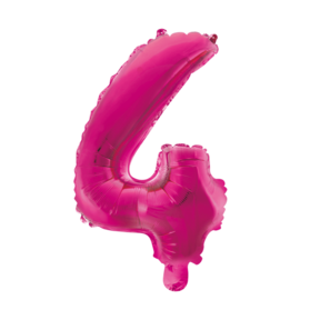 Folieballon 4 jaar roze 86cm