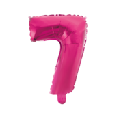 Folieballon 7 jaar roze 86cm