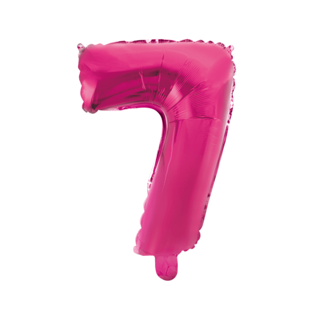 Folieballon 7 jaar roze 86cm