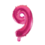 We Fiesta Folieballon 9 jaar roze 86cm We Fiesta Folieballon 9 jaar roze 86cm