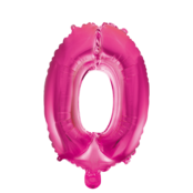 Folieballon cijfer 0 roze 86cm