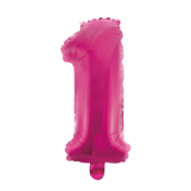Folieballon 1 jaar roze 41cm