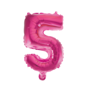 Folieballon 5 jaar roze 41cm