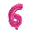 We Fiesta Folieballon 6 jaar roze 41cm We Fiesta Folieballon 6 jaar roze 41cm