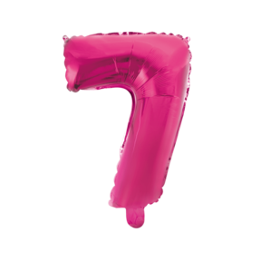 Folieballon 7 jaar roze 41cm