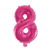 Folieballon 8 jaar roze 41cm