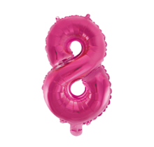 Folieballon 8 jaar roze 41cm