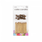 Taart kaarsjes in de kleur goud