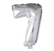 Folieballon 7 jaar zilver 86cm