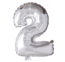 Folieballon 2 jaar zilver 41cm
