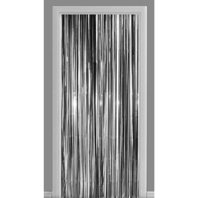 Deurgordijn zilver (brandvertragend) 100 x 240 cm
