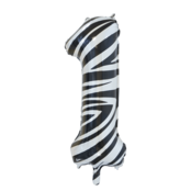 Folieballon 1 jaar zebra 86cm Folieballon 1 jaar zebra 86cm