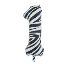 Folieballon 1 jaar zebra 86cm