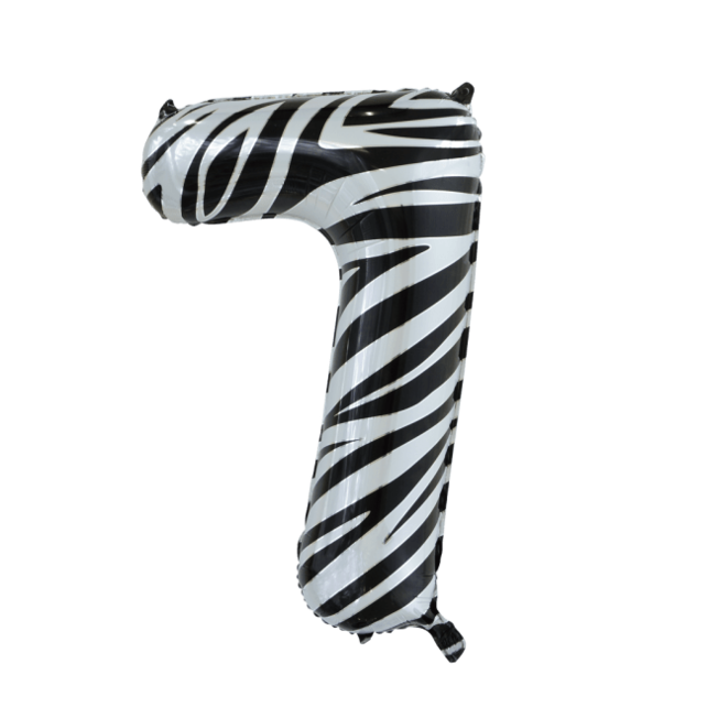 Folieballon 7 jaar zebra 86cm Folieballon 7 jaar zebra 86cm