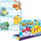 8 uitnodigingen en envelop Pokemon