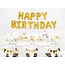 We Fiesta Folieballon Happy Birthday goud, leeg We Fiesta Folieballon Happy Birthday goud, leeg
