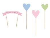 4 taart toppers "everything you wish for"