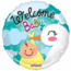 Feest-vieren Folieballon Geboorte Welcome Baby Ooievaar 45cm Leeg