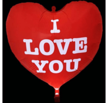 Folieballon Led Hart I love You 62cm leeg