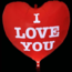 Feest-vieren Folieballon Led Hart I love You 62cm leeg