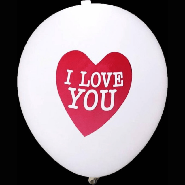 Hartjes Led Ballonnen I Love You 30cm 5 stuks