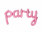 Folie ballon PARTY, roze