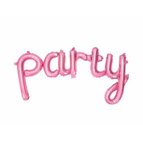 Folie ballon PARTY, roze