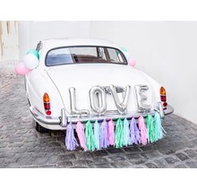 Auto Decoratie set LOVE, Zilver