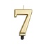 We Fiesta Cijfer kaars metallic Goud 7