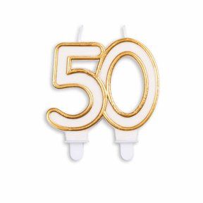 Cijfer kaars Goud 50 jaar