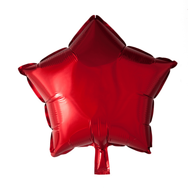 Folieballon ster - Rood - 46cm